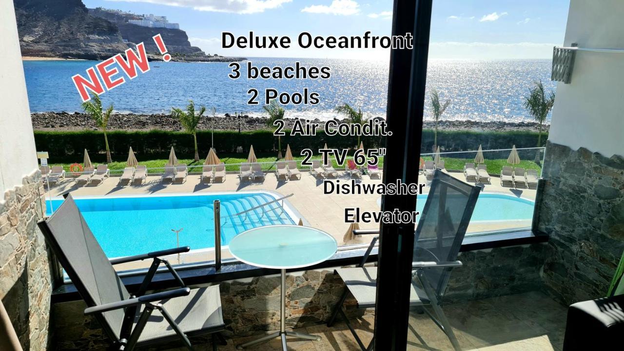 Oceanfront Deluxe-45M,Heated Pools,2Aircondition, 2Tv-65",Dishwasher,600Mb,Lift,Amadores View ! Playa Del Cura  Exteriér fotografie