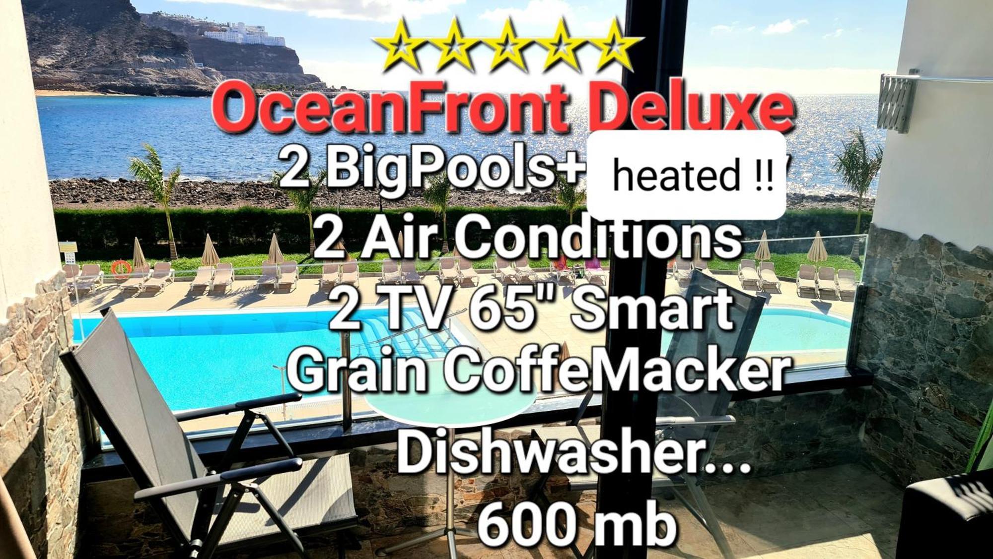 Oceanfront Deluxe-45M,Heated Pools,2Aircondition, 2Tv-65",Dishwasher,600Mb,Lift,Amadores View ! Playa Del Cura  Exteriér fotografie